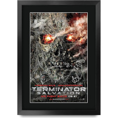HWC Trading FR A3 Терминатор 5 Спасение Шварценеггер Подарки Печатных Плакат Подписал Автограф Картина Для Любителей Кино - A3 Рамка
