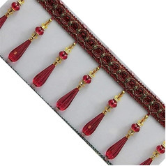 Отделка бахромой золотого цвета, отделка кисточками, гирлянда из кисточек, плетеные подвесные бусины, плетеные подвесные бусины, отделка б