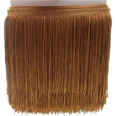 GIJMZY Fringe Trim Lace 1 Yard 20CM Long Polyester Tassel Fringe Lace Trim Ribbon Sewing Latin Dress Stage Garment Curtain Accessories (Light Coffee)