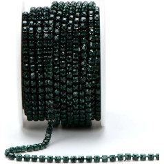 10Y SS6 SS8 SS12 SS16 красочные стразы шить на цепи блеск края изумруд SS16 10 ярдов