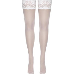 Cottelli Legwear Ladies Hold-Up Stockings White 3