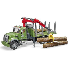 Bruder Mack Granite Лесовоз с погрузочным краном и багажником