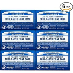 Мыло Dr. Bronner's Pure-Castile Soap - Мятное 5 унций (упаковка из 6)