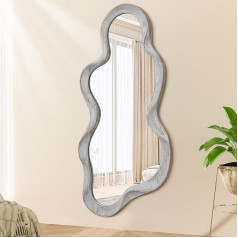 Lzuso большое асимметричное настенное зеркало с деревянной рамой уникальное художественное настенное зеркало для ванной комнаты ванная ком