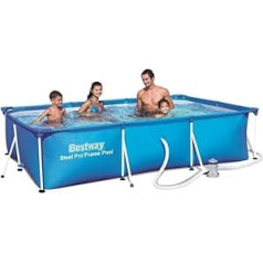 Bestway Каркасный бассейн стальной Splash-Pro Deluxe Set с фильтр-насосом, 300 х 201 х 66 см, синий
