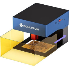 SCULPFUN iCube Pro Max 10W Лазерный гравировальный станок, мини лазерный резак с фильтром, гравировка приложений, скорость гравировки 10000 мм/мин, сигна