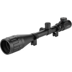 Aufun пневматический прицел 11 мм / 20 мм / 22 мм, рельсовый прицел с креплениями, красная и зеленая точка козырек для тактического арбалета охоты 