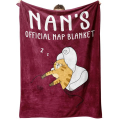 Juratar Flanelldecke, Geschenk für Großmutter, Geschenk für Muttertag, Erntedankfest, Weihnachten, weiche Überwurfdecken für Oma, Oma, 127 x 152,4 см, Burgunderrot