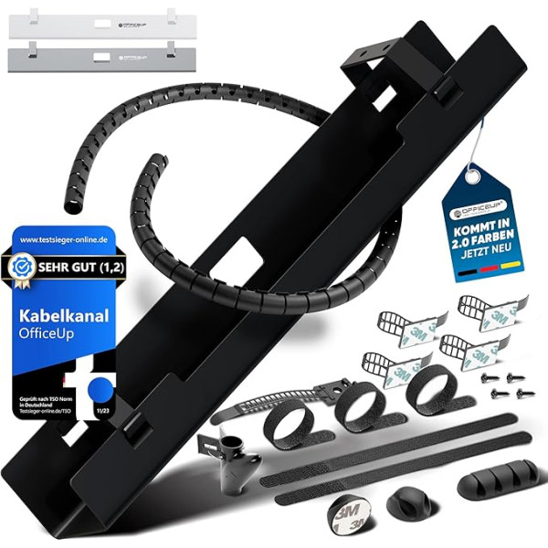 OfficeUp® Cable Duct Desk - Cable Management [Complete Set] - Cable Management - Cable Holder [Removable] - Cable Tray - Now Available