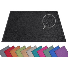 Hanse Home Doormat (S-XXL) 120 x 180 cm - 12 Colours - Outdoor Dirt Trapper Mat Door Mat Washable & Weatherproof Non-Slip for Entrance Area & Outdoor Use - Black
