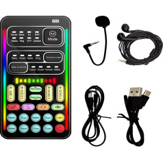 Портативный сменщик голоса, ручной микрофон сменщик голоса с несколькими звуковыми эффектами и микрофонными наушниками, многофункционал