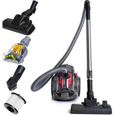 LEHMANN LHOCV-7018 Циклонный пылесос без мешка | Напольный пылесос с циклонной технологией | Цилиндрический пылесос с набором насадок | Высокая про