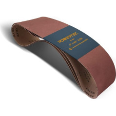 POWERTEC 110533 Шлифовальная лента из оксида алюминия с зернистостью 80 грит 6 дюймов x 48 дюймов, 3 упаковки