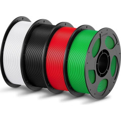 ANYCUBIC PLA Filament 1.75 мм, пополнение PLA и набор катушек, 3D принтер PLA Filament, вакуумная упаковка, RFID для интеллектуальной печати, 4 кг Черный Белый Крас