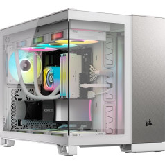 Корпус CORSAIR 2500X Small-Tower mATX Dual Chamber PC Case - закаленное панорамное стекло - совместимость с материнскими платами с обратным подключением - вентиля