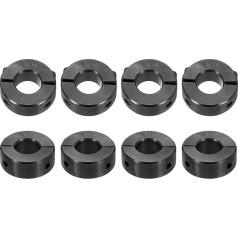Карта поиска 8 Stück doppelt geteilte Schaftmanschette für 7/16 Zoll Schaft, zweiteiliger Klemmkragen, 15/16 Zoll Außendurchmesser, 3/8 Zoll Breite, Schwarzoxid-Stahlschlosskragenklemme,