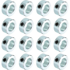 карта поиска 16-teiliges Set Schraubenmanschetten, 1,4 cm Bohrung, Karbonstahl, Schaftmanschetten, 2,5 cm Außendurchmesser, 1,1 cm Breite, Schlossachsenmanschette für Linearstangenwellenführung