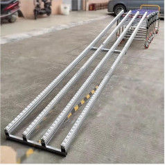 LwsCUiH Förderschiene Leichtes Förderband, Nicht angetriebene Rollenbahnschienen, ABS-Kunststoffrolle, Lagerhaus-Liefer-Entladerollen-Linien-Entladerolle(Silver-(w) 30cm,(L) 200cm)
