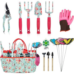 Набор садовых инструментов, 16 частей, набор инструментов для цветочного сада, подарочный набор садовых инструментов, садовые подарки для ж
