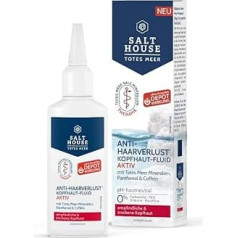 Salthouse Dead Sea Therapy Anti-Hair Loss Scalp Fluid Active, Leave-On Care без ополаскивания, с кофеином и мочевиной, даже при наследственном выпадении волос, 75 мл