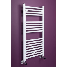 WarmeHaus Современный прямой радиатор для ванной комнаты с полотенцесушителем 900x450 мм Полотенцесушитель центрального отопления белый