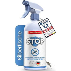 KRAFTKÖNIG Premium Silverfish Spray - мгновенная и эффективная формула - 500 мл спрей против серебристых рыбок - альтернатива ловушкам и приманкам для серебр