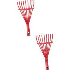 BESPORTBLE Набор из 2 грабель для листьев с девятью зубьями Садовые инструменты Садовые инструменты Газонные грабли Грабли для газонов, тяжелые