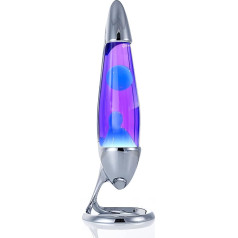 Лавовая лампа Mathmos Neo для детей и взрослых (хром - фиолетовый/бирюзовый)