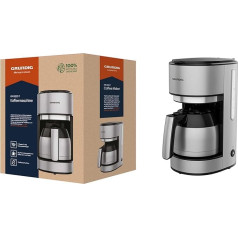 Кофеварка GRUNDIG KM5620T с термокувшином и мощностью 1000 Вт, нержавеющая сталь