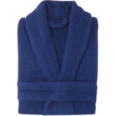Top Towel Элегантный банный халат унисекс, синий, XXL