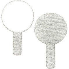 LOPURO Сверкающие Круглое Зеркало Руки со Стразами Круглое Зеркало Блеск Симпатичные Косметические Руки Зеркало с Ручкой Портативный Макияж