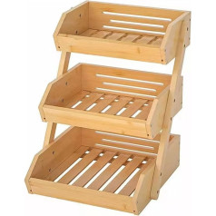 Бамбуковая корзина для фруктов Tyenaza, 3-ярусное хранилище для фруктов и овощей, чаша для фруктов, съемная подставка для фруктов, держатель дл