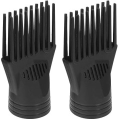 Homoyoyo 2 x Universal-Haartrocknerdüsenaufsätze: Aufsätze für Afro-Trockner, konzentrierte Düsen, lange Zähne, effektives Trocknen, fügen Sie Volumen mit Kamm für Afro-Salo hinzu