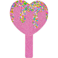 iscream Sprinkle Sparkle Heart Shaped Gemstone Hand Mirror 8