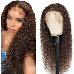 AiPliantfis парик из настоящих волос, коричневый парик, женские настоящие волосы, кружевной парик 4x4, парик из человеческих волос с водяной волно