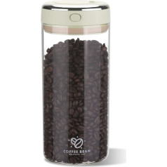 MICHIHOMIE Kaffeedose Luftdicht, 1700ML Kaffeebohnen Behälter mit Auslassventil und Datumsanzeige, Transparent Kaffeebohnen Aufbewahrung für Kaffeebohnen, Nüsse, Kakao, Teeblätter