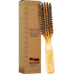 SHASH Ручная работа в Германии с 1869 года, щетка из 100% щетины кабана, подходит для тонких и нормальных волос, питает волосы естественным образо