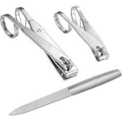 Набор ножниц для ногтей Профессиональные острые ножницы для ногтей из нержавеющей стали с удобной ручкой Ножницы для ногтей и 1 пилочка дл