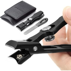 VOGARB Кусачки для ногтей для толстых ногтей безопасный замок экстра большой открытие вросшие ногти кусачки с файлом сверхмощный палец кусач