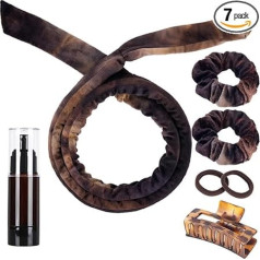 Повязка для бигуди Warmless, велюровые бигуди без нагрева, повязка для бигуди без нагрева, бигуди на ночь без нагрева для сна, включая зажимы дл