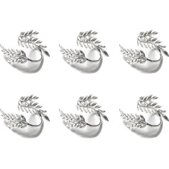 Набор из 6 колец для салфеток Climple - Серебряные кольца для салфеток 