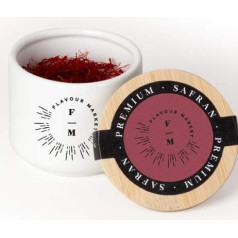 Flavour Market Нити шафрана (5 г) в высококачественной керамической жестянке - 5 г Нити шафрана I категории качества (ISO 3632 - 2)