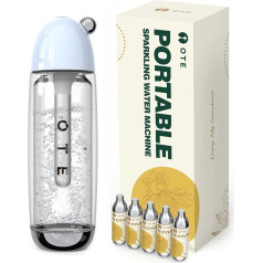 Портативный нагреватель газированной воды OTE с 20 баллонами CO2, аппарат для газированной воды, 450 мл, компактный размер содового аппарата, бе