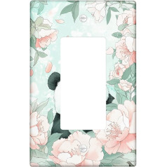 Накладной выключатель Панда, мягкий мятно-зеленый декор из перьев, термопластик стандартного размера, настенные накладки, идеально подход