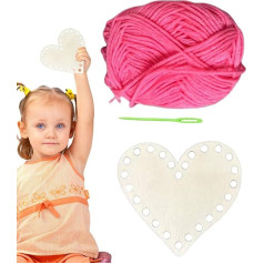 Деревянная основа для вязания крючком | Набор деревянных основ в форме сердца для вязания крючком - креативные украшения в форме сердца для