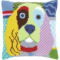 Набор для вышивания крестом Vervaco: Подушка: Современная собака, хлопок NA, 40 x 40 см / 16