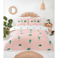 Rapport Home Комплект пододеяльников из микрофибры King Size Non Iron Reversible Cactus Print