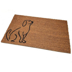 Большой толстый декоративный коврик из натуральной койры для собак Black Ginger