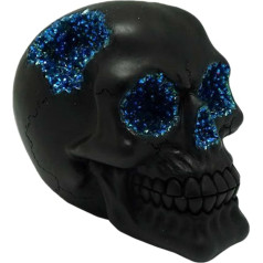 mtb more energy Декоративный череп Crystal Head Черный череп со сверкающими синими кристаллами Высота 12 см