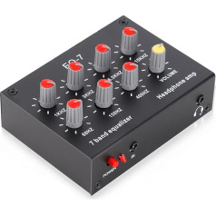 7-полосный звуковой эквалайзер, выход DC5V-12V, настройка высоких басов 12 дБ, цифровой двухканальный эквалайзер Алюминиевый сплав